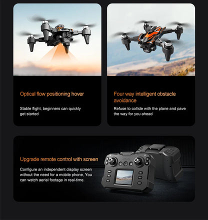 Novo k12max uav com controle de tela 5g 8k hd câmera sem escova drone fluxo óp