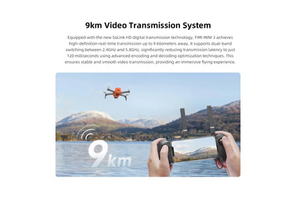 Fimi mini 3 2024 novo drone 4k 60fps ai super night video 9km faixa 3 eixos card