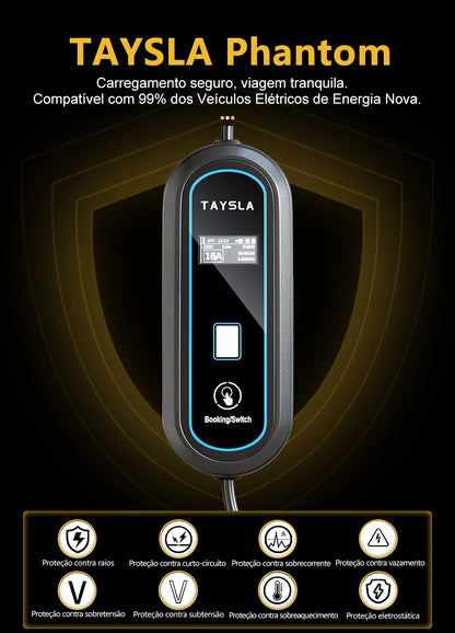 Carregador Carro Elétrico TAYSLA Tipo 2 7kW 32A Portátil EV Carregador 3.5kW