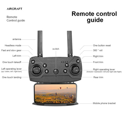 Drone e99pro grava em hd profissional 4k câmera dupla wifi fpv aeronave quadcop