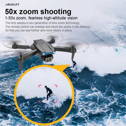 Drone e99pro grava em hd profissional 4k câmera dupla wifi fpv aeronave quadcop