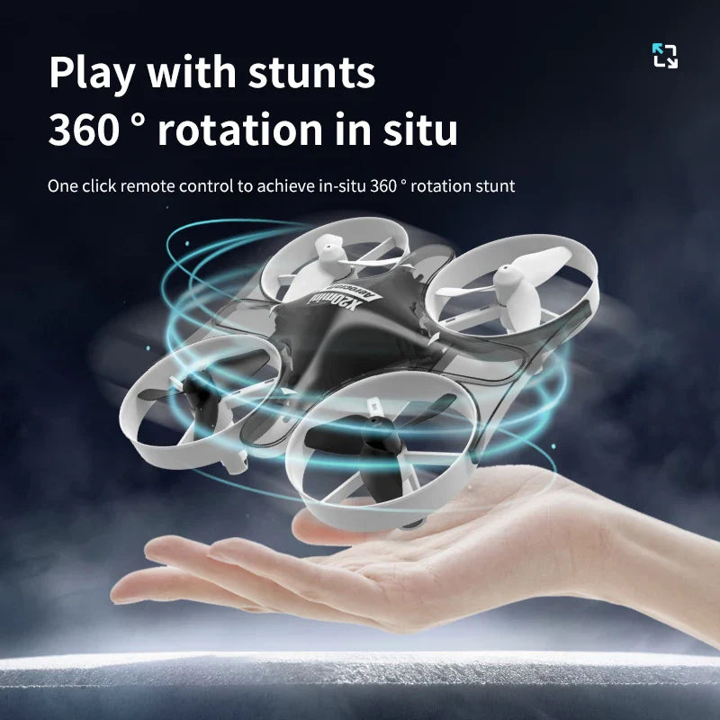 Novo x20 mini drone rotativo luz colorida quadcopter drone rc aeronaves avião b