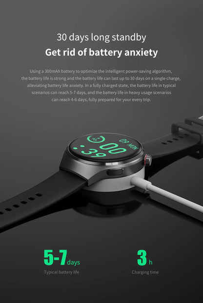 Huawei Watch 4 Pro Smartwatch para Homens, Tela HD, 360x360, Frequência Cardía
