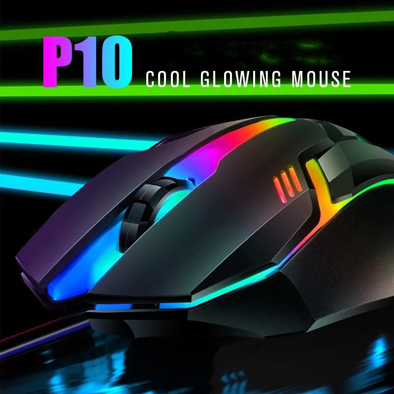1 PC ITLY M01 Esportes LED Luminoso Backlit USB Com Fio Gaming Mouse para PC Des