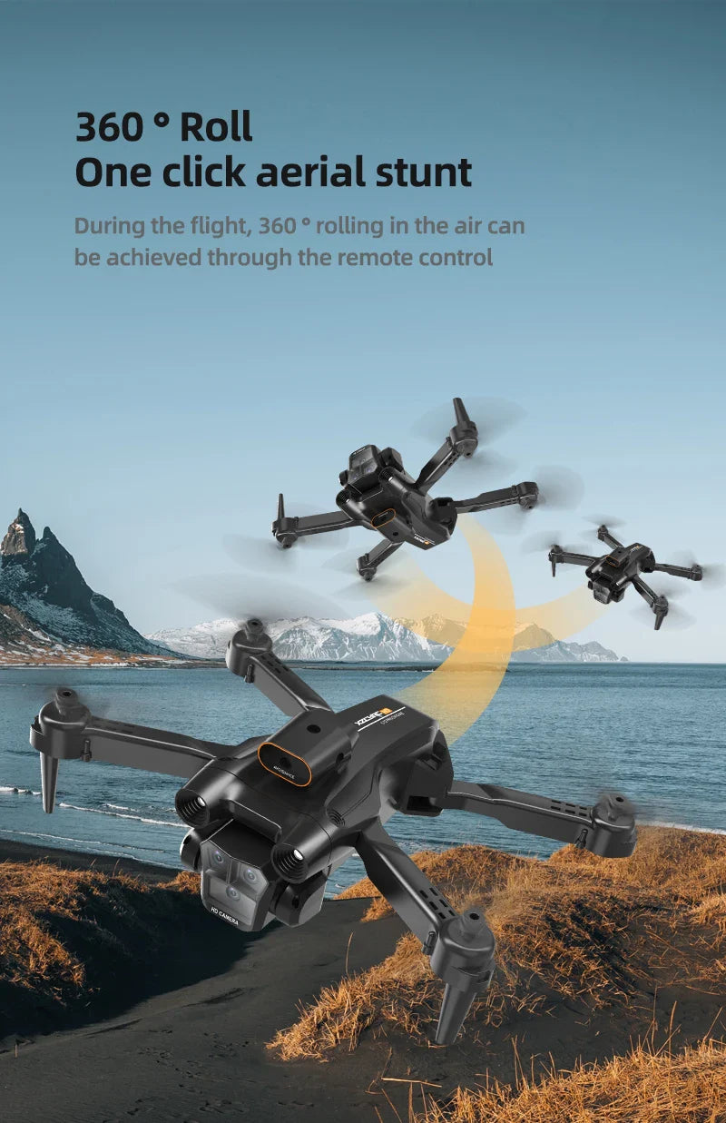 Drone m4 8k professinal com 5g wifi grande angular triplo câmera hd motor sem e
