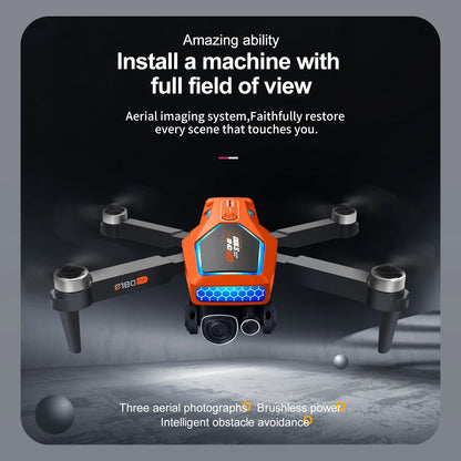 Novo drone s180 8k câmera hd, motor sem escova, posicionamento de fluxo óptico