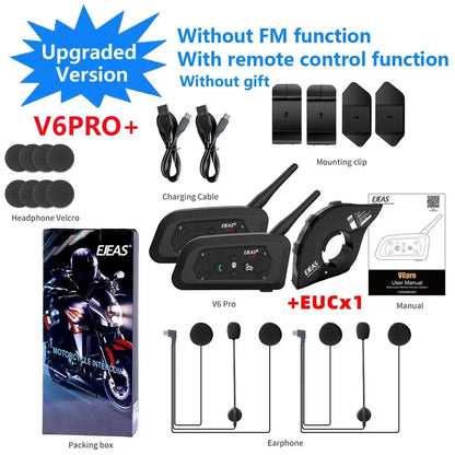 Fones bluetooth para moto a prova d'água ip67, para capacete da motocicleta