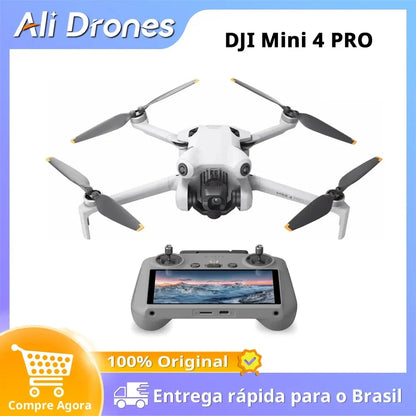 DJI Mini 4 PRO Drone 4K 60fps HDR Tiro Vertical Verdadeiro 20km Transmissão de