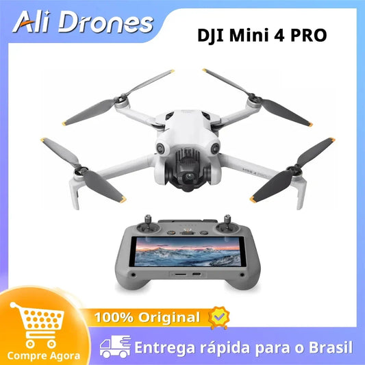 DJI Mini 4 PRO Drone 4K 60fps HDR Tiro Vertical Verdadeiro 20km Transmissão de