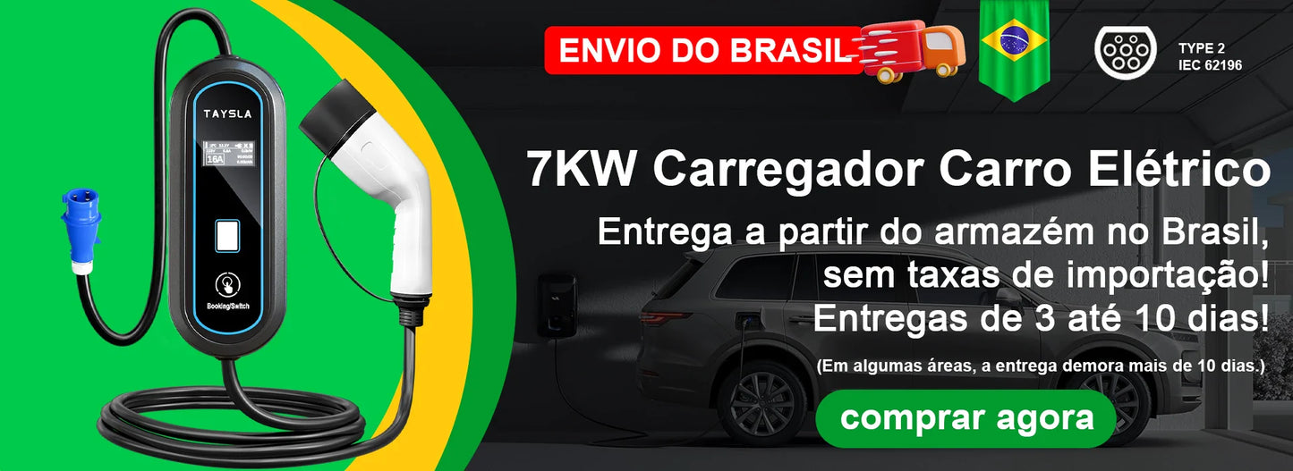 Carregador Carro Elétrico TAYSLA Tipo 2 7kW 32A Portátil EV Carregador 3.5kW