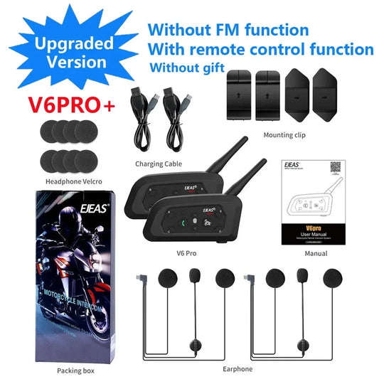 Fones bluetooth para moto a prova d'água ip67, para capacete da motocicleta