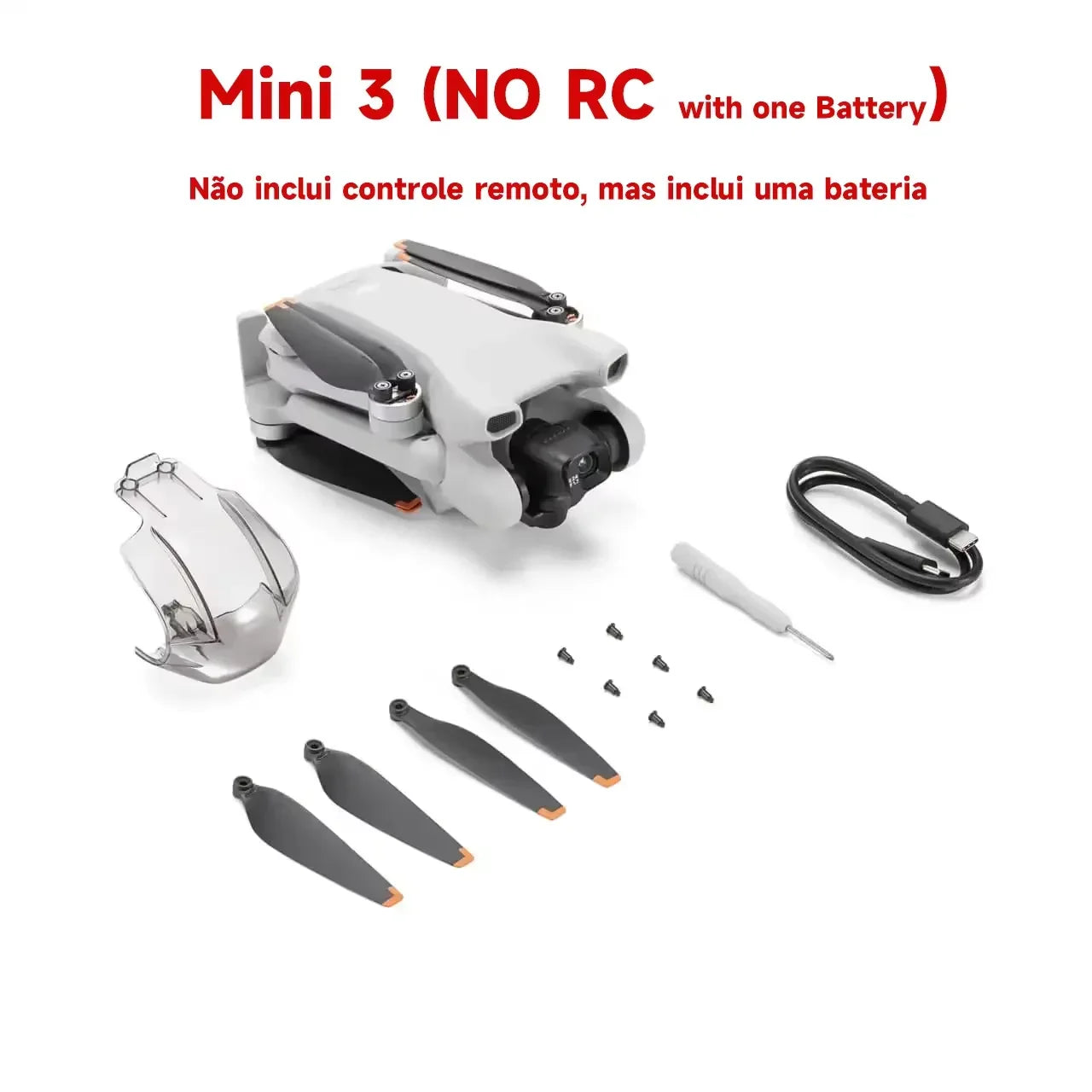 DJI Mini 3 Drone com RC ou RC-N1/Fair More Combo 4K HDR Video Drone Navio de tra