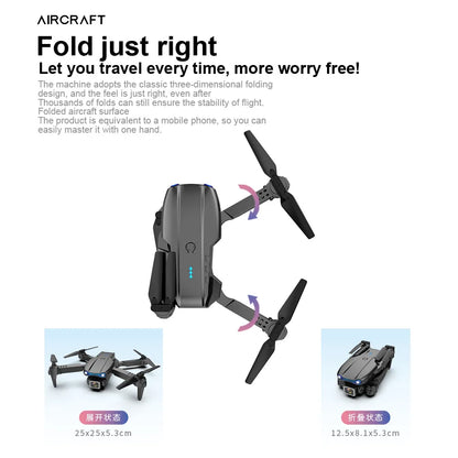 Drone e99pro grava em hd profissional 4k câmera dupla wifi fpv aeronave quadcop