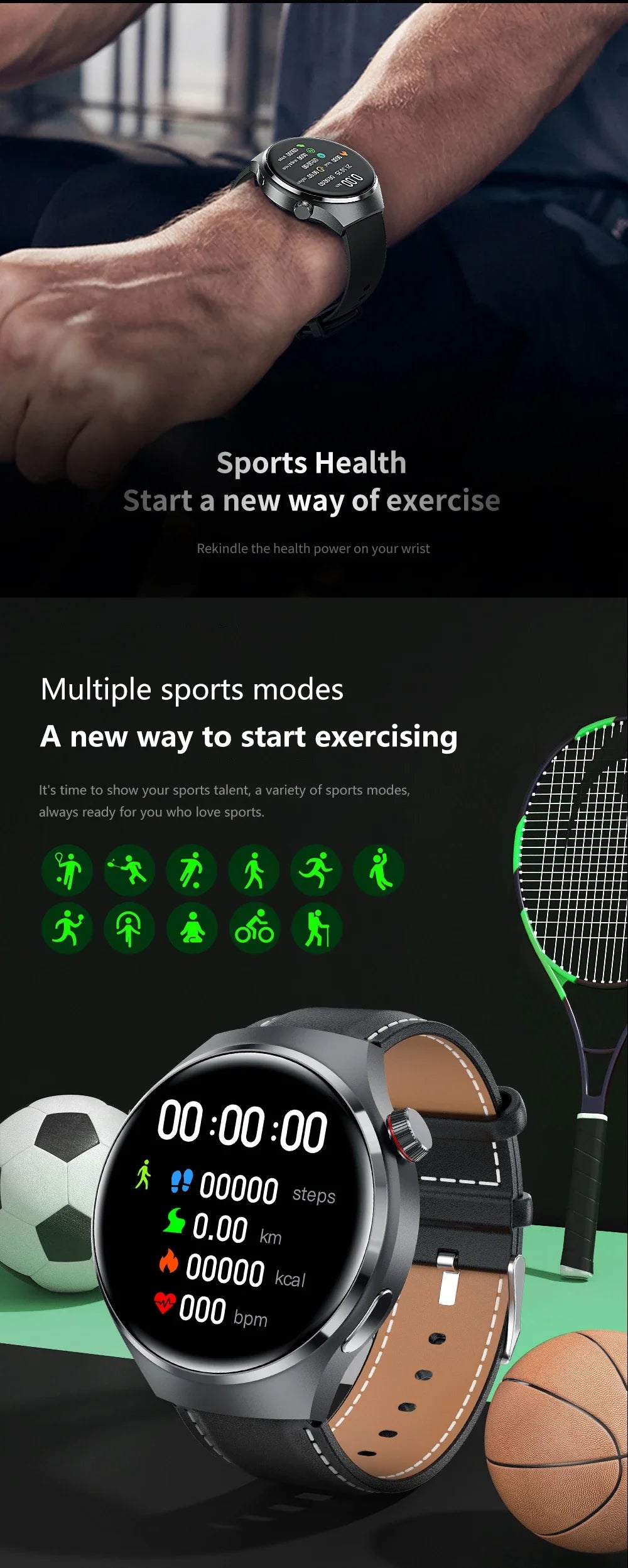 Huawei Watch 4 Pro Smartwatch para Homens, Tela HD, 360x360, Frequência Cardía