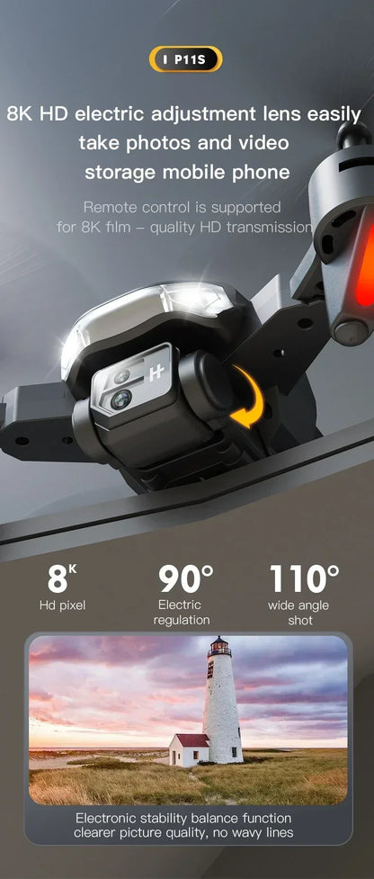 Xiaomi-P11 Max Drone profissional, HD, 8K, 5G, GPS, fotografia aérea, câmera d