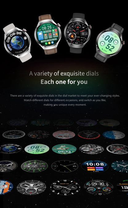 Huawei Watch 4 Pro Smartwatch para Homens, Tela HD, 360x360, Frequência Cardía