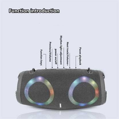 Alto-falante Bluetooth portátil à prova d&#39;água, alta potência, luz color