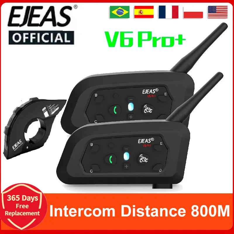 Fones bluetooth para moto a prova d'água ip67, para capacete da motocicleta