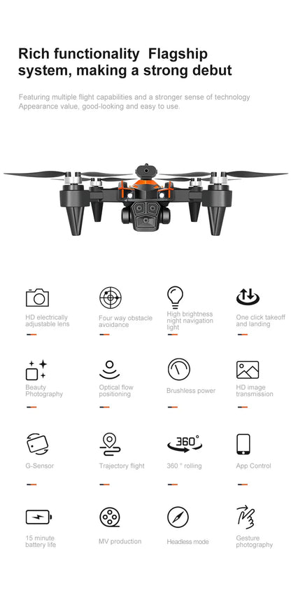 Novo k12max uav com controle de tela 5g 8k hd câmera sem escova drone fluxo óp