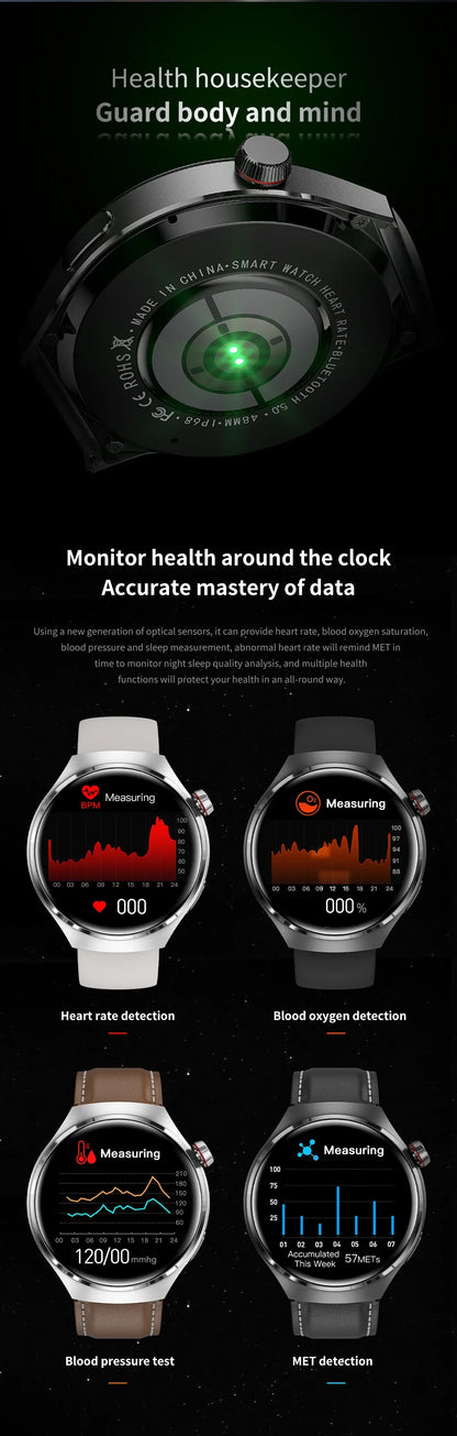 Huawei Watch 4 Pro Smartwatch para Homens, Tela HD, 360x360, Frequência Cardía