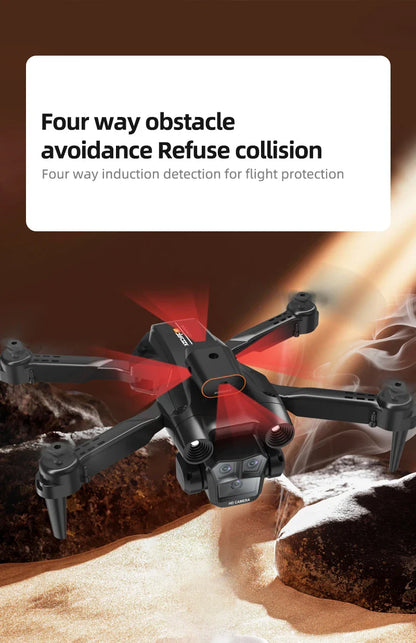 Drone m4 8k professinal com 5g wifi grande angular triplo câmera hd motor sem e