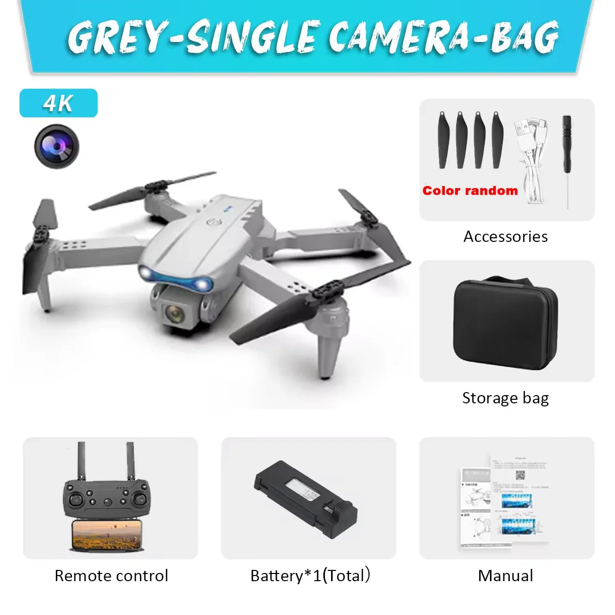 Drone e99pro grava em hd profissional 4k câmera dupla wifi fpv aeronave quadcop
