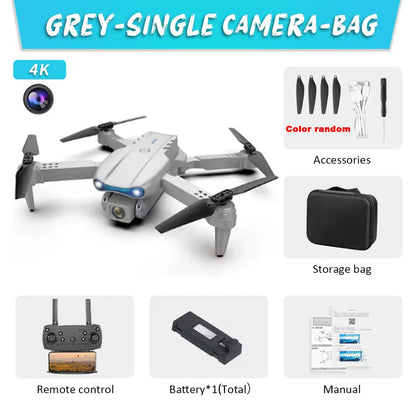 Drone e99pro grava em hd profissional 4k câmera dupla wifi fpv aeronave quadcop