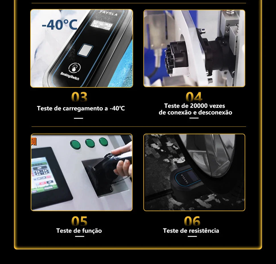 Carregador Carro Elétrico TAYSLA Tipo 2 7kW 32A Portátil EV Carregador 3.5kW