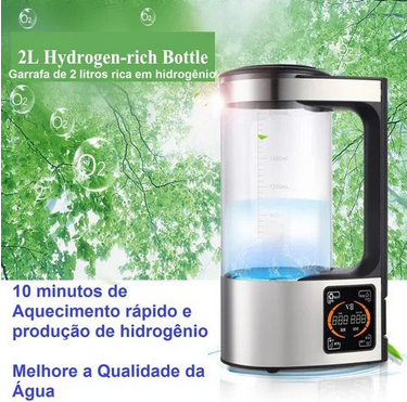 Chaleira Elétrica V8 ZOE® Rica em Hidrogênio - BIVOLT (110V/220V) 2 Litros
