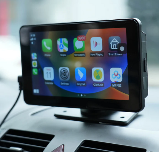 Multimídia Portátil 7" compatível com iPhone (CarPlay)/Android (Plug and Play)