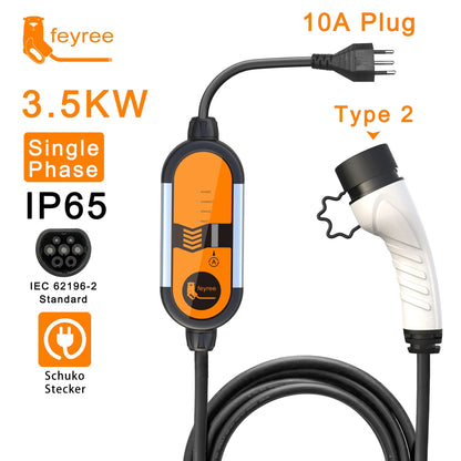 Feyree 32A Carregador Portátil com capacidade de 11KW