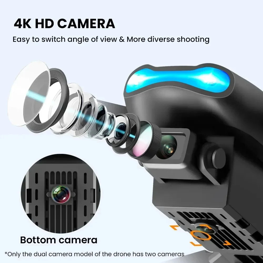 Drone e99pro grava em hd profissional 4k câmera dupla wifi fpv aeronave quadcop