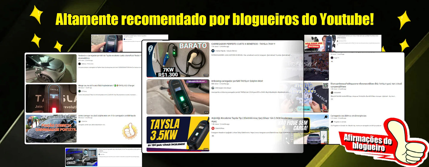Carregador Carro Elétrico TAYSLA Tipo 2 7kW 32A Portátil EV Carregador 3.5kW