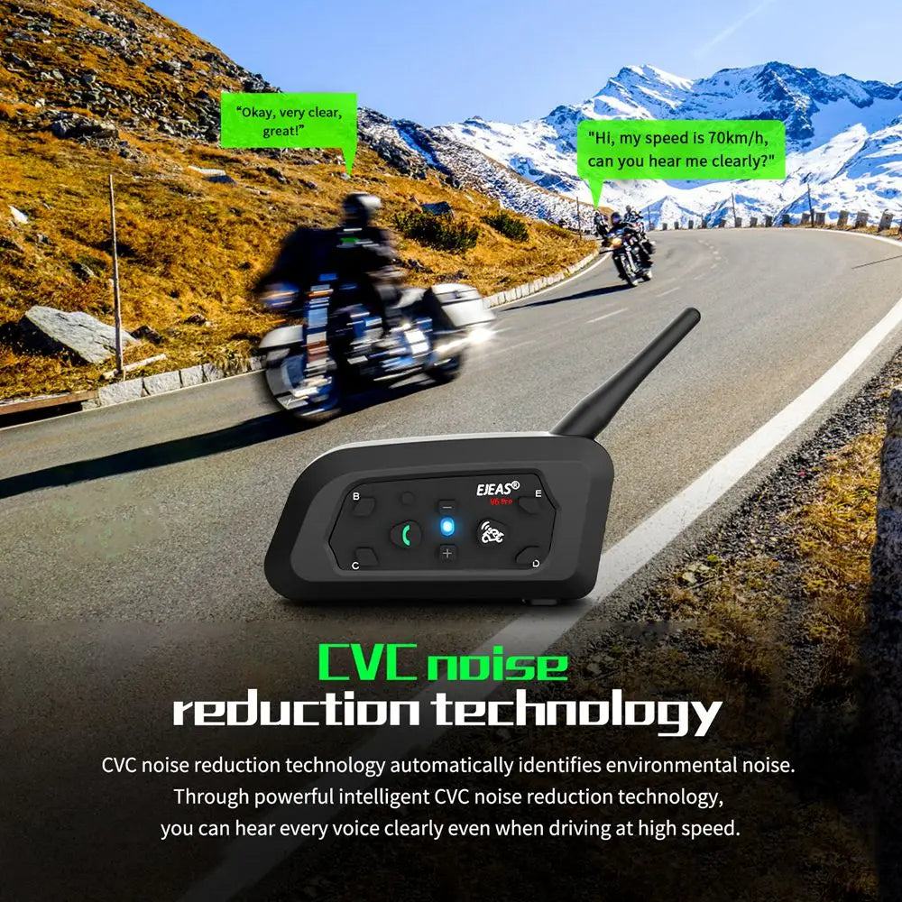 Fones bluetooth para moto a prova d'água ip67, para capacete da motocicleta