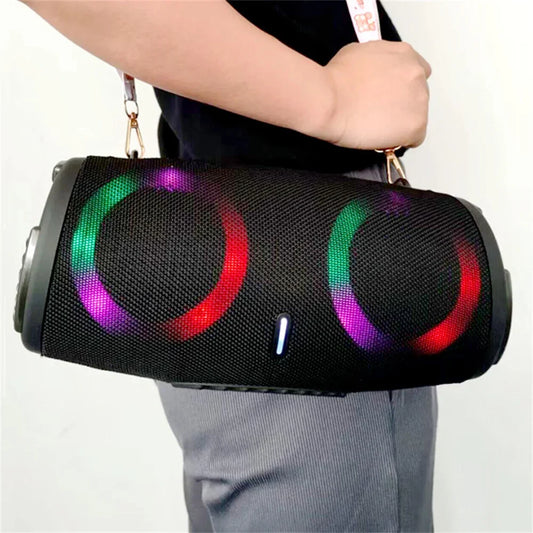 Alto-falante Bluetooth portátil à prova d&#39;água, alta potência, luz color