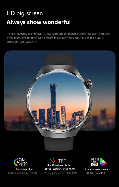 Huawei Watch 4 Pro Smartwatch para Homens, Tela HD, 360x360, Frequência Cardía
