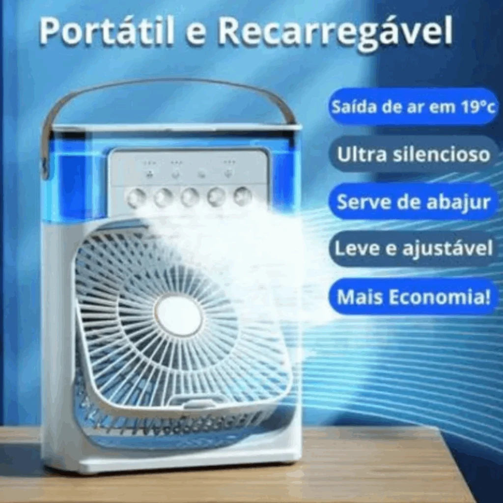Umidificador de Ar Climatizador Ventilador Portátil