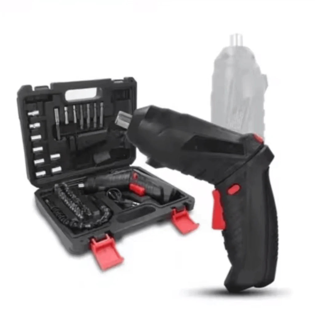 Kit Parafusadeira/Furadeira 48 Peças Bateria USB – Dupla Posição Premium