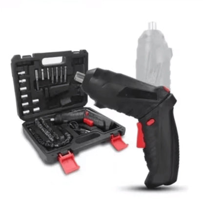 Kit Parafusadeira/Furadeira 48 Peças Bateria USB – Dupla Posição Premium