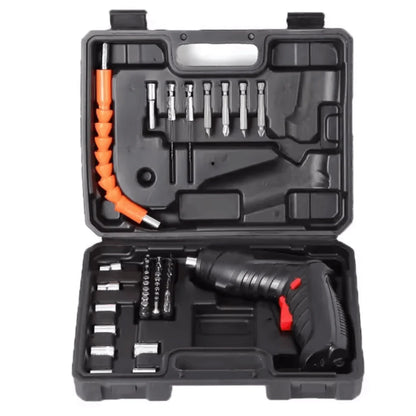 Kit Parafusadeira/Furadeira 48 Peças Bateria USB – Dupla Posição Premium