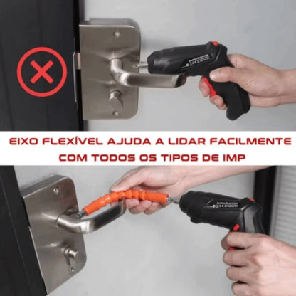 Kit Parafusadeira/Furadeira 48 Peças Bateria USB – Dupla Posição Premium