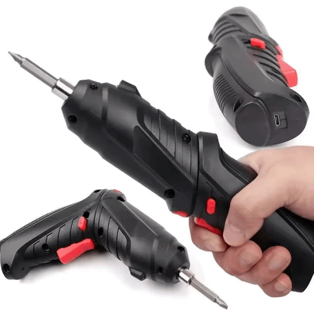 Kit Parafusadeira/Furadeira 48 Peças Bateria USB – Dupla Posição Premium