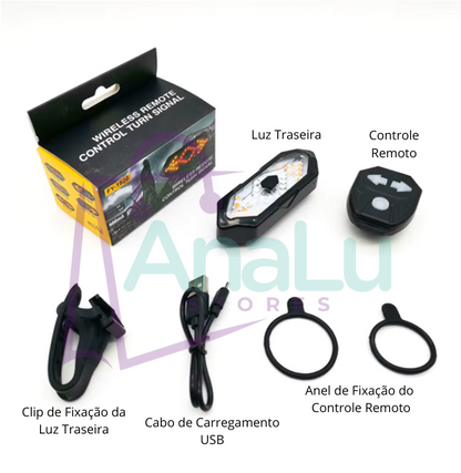 LightBike Pro™ – Seta Traseira com Controle Remoto | Máxima Segurança no Pedal