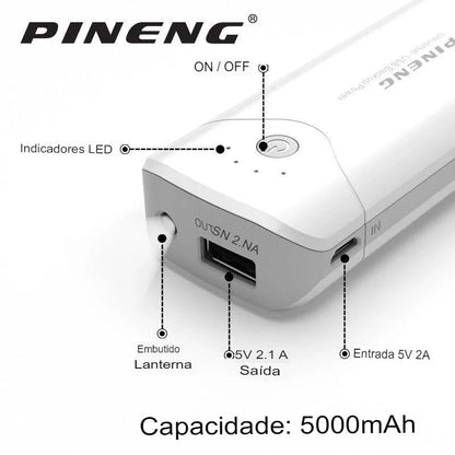 Carregador Portátil Universal 5000Mah Branco